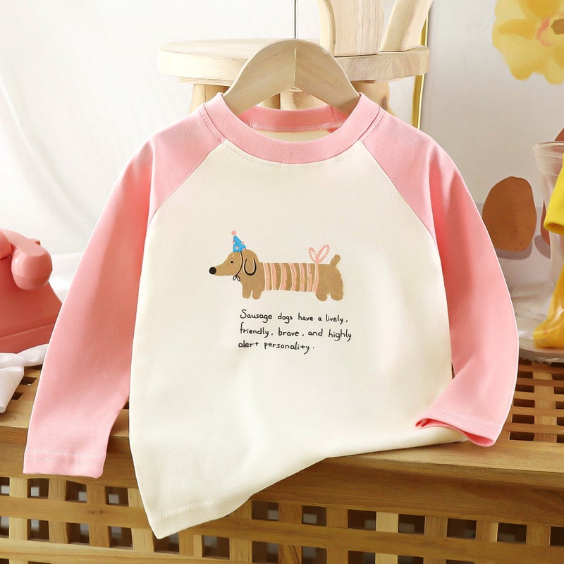 Children's Long-Sleeved T-Shirts, Autum Clothes, Pure Cotton Baby Autum New Boys' Clothes, Girls' Bottoming Shirts, Kidsren's Clothing Wholesale - Image 3