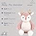 MON AMI Holly The Reindeer Stuffed Animal 10Inch Red Nosed Plush Pink Reindeer Soft Huggable Holiday Toy Playtime Nursery Room Decor for All Ages - Image 4