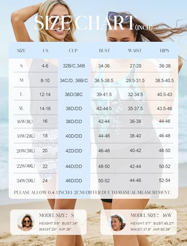 Arolina Swim Romper Swimsuits for Women Plus Size One Piece Modest Bathing Suit with Pockets Swimwear Blue Leaves - Image 5