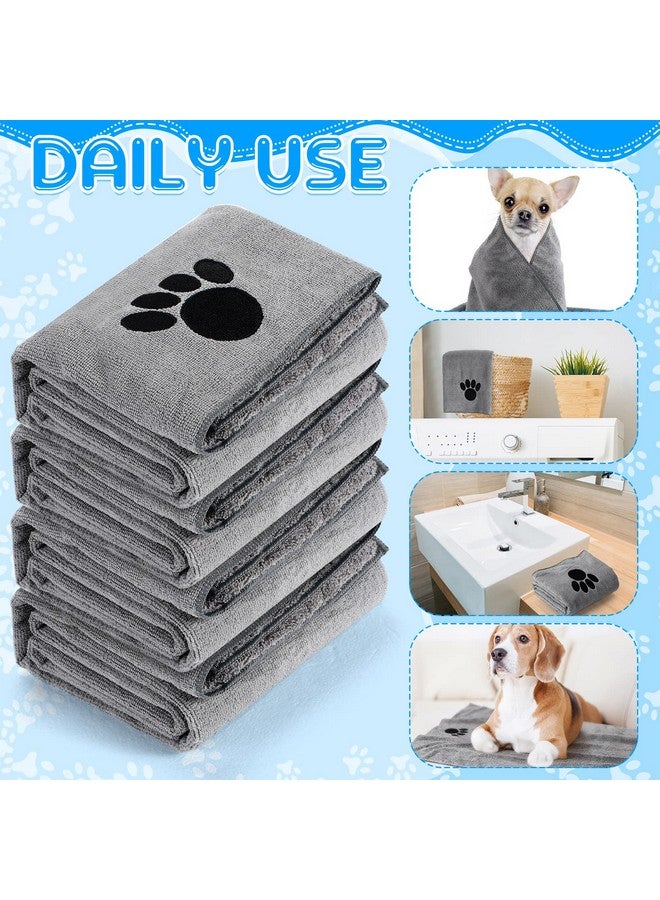 Chumia Chumia 4 Pack Dog Towels for Drying Pet Grooming Absorbent Dogs Soft Microfiber Quick Drying Large Medium Small Puppy Bath Towels for Kitten Cats Pets(40 x 24 Inch,Gray) - Image 5