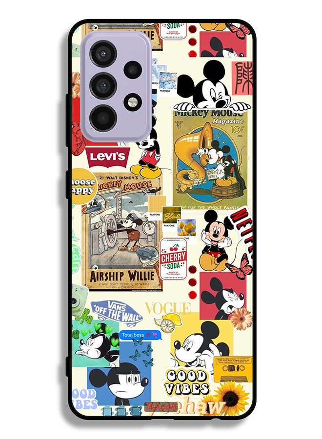 Tolwak Samsung Galaxy A52 4G Protective Case Cover Chose Happy And Stickers - Image 1