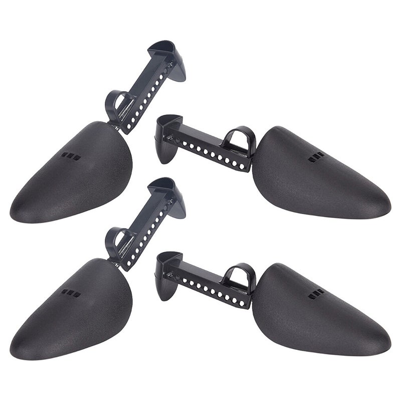4 Pairs Adjustable Shoe Boot Holder Fixed Shoe Shape Shoe Shoe Tree Shaper for Women (Black) - Image 1