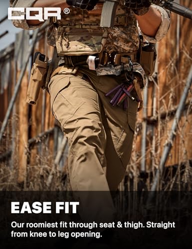 CQR Men's Tactical Pants, Water Resistant Ripstop Cargo Pants, Lightweight EDC Work Hiking Pants, Outdoor Apparel, Raider Mag Cougar, 34W x 34L - Image 5
