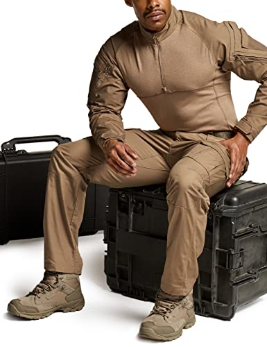 CQR Men's Tactical Pants, Water Resistant Ripstop Cargo Pants, Lightweight EDC Work Hiking Pants, Outdoor Apparel, Raider Mag Cougar, 34W x 34L - Image 3
