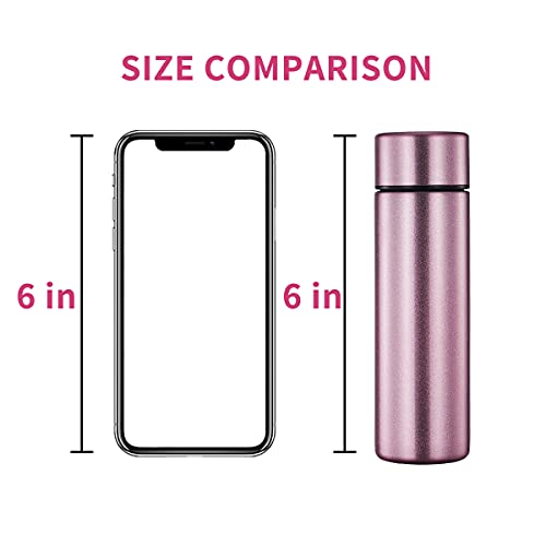 coocuture Cute Thermos Water Bottle - 5 Oz Mini Insulated Stainless Steel Bottle - Keeps Cold for 12 hours, Hot for 6 hours, Perfect for Purse or Kids Lunch Bag (Pink) - Image 3
