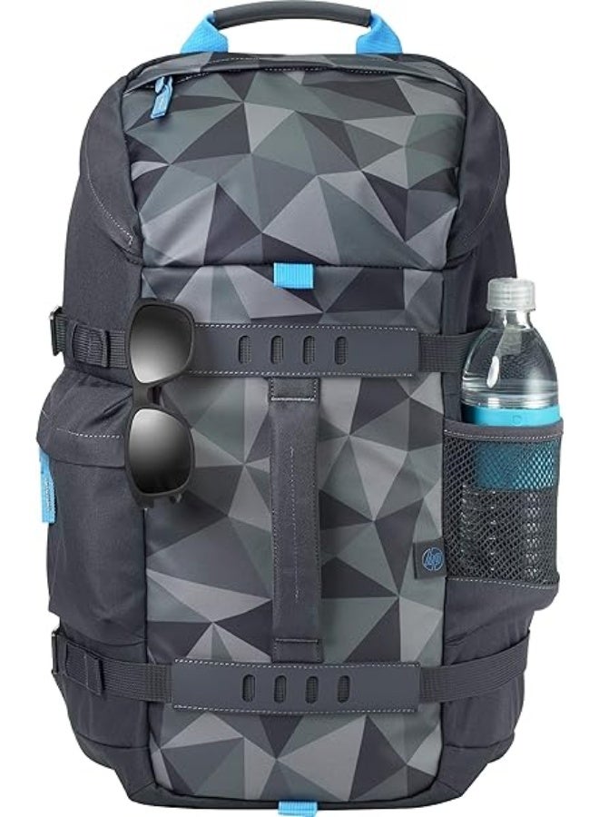 HP Odyssey 15.6" Sport Backpack, Geometric Faces, Gray - Image 1