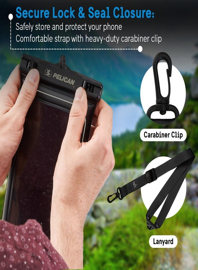 Pelican Marine - IP68 Waterproof Phone Pouch/Case (XL Size) - Floating Waterproof Phone Case For iPhone 14 Pro Max/ 13 Pro Max/ 12 Pro Max/ 11/ S23 Ultra/Pixel 7- Detachable Lanyard - Black - Image 5