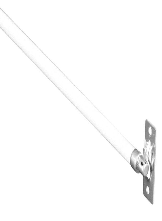 Graber COLIBROX Swivel End Sash Curtain Rods 5/16-Inch 2 Rods per Pack (12 to 21-Inch Adjustable Width, White w/Nickel Ends) by Graber - Image 1