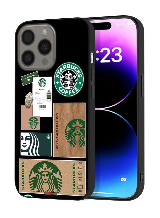 Tolwak Apple iPhone 15 Pro Max Protective Case Cover Starbucks Sticker - Image 1