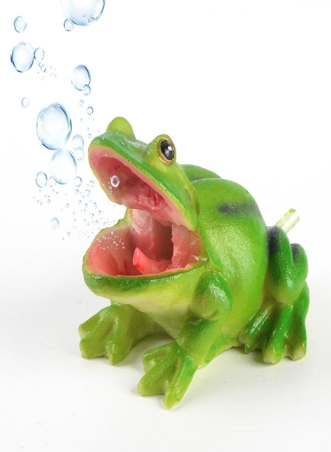 Saim Aquarium Small Frog Air Bubbler Decorations Resin Animal Funny Frog Sculptures Aerating Action Ornament, Oxygen Bubble Resin Crafts for Aquarium Fish Tank Decor - Image 1
