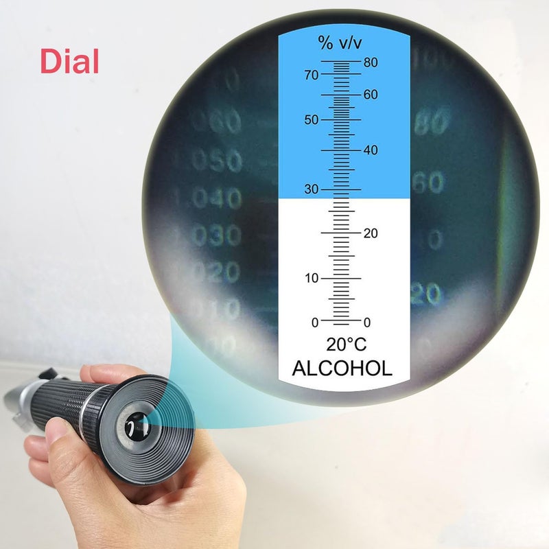 Agriculture Solutions Alcohol Refractometer for Spirit Alcohol Volume Percent Measurement with Automatic Temperature Compensation (ATC), Range 0-80% v/v. - Image 4
