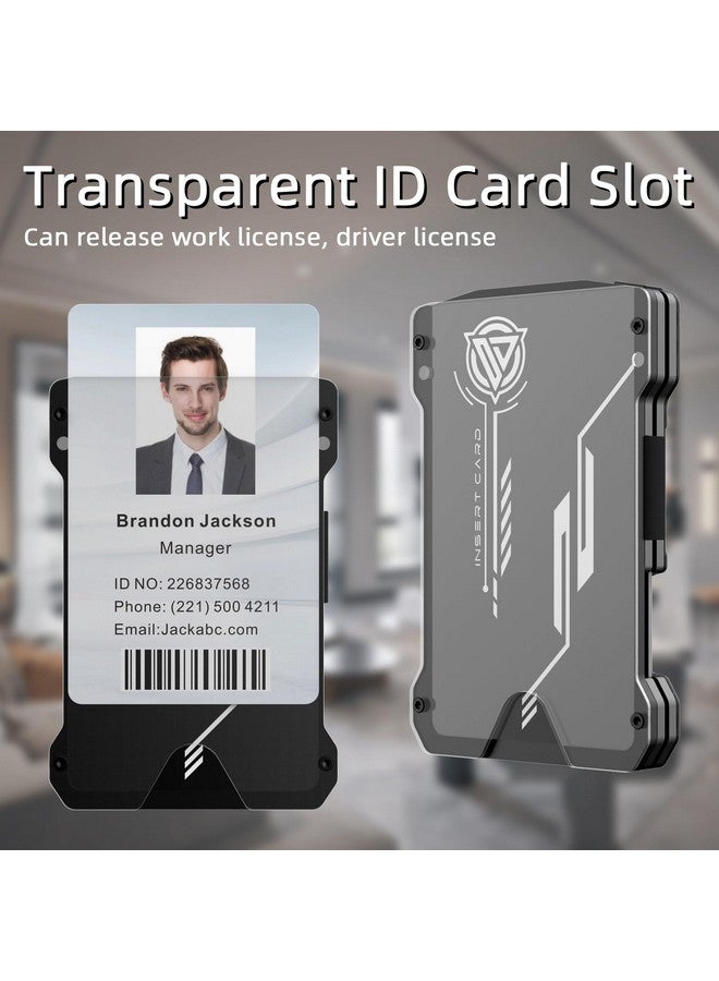 Oaridey Men's Ultra-Thin Aluminum Wallet with RFID Blocking, Black, 15 Card Slots - Image 1