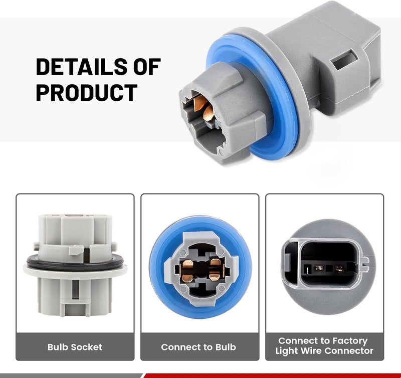 RED WOLF 2 Pin License Plate Light Socket for Ford - Image 5