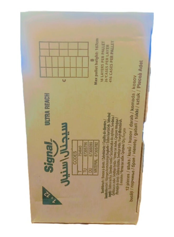 سيجنال 12  قطعة  فرشاة أسنان الترا ريتش نعومة متوسطة من سيجنال | لون عشوائي - Image 2