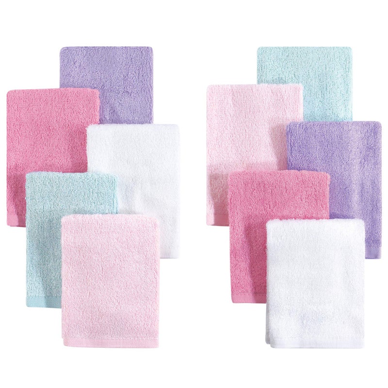 Little Treasure Little Treasure Unisex Baby Rayon from Bamboo Luxurious Washcloths Pink Lilac 10Pack One Size 
