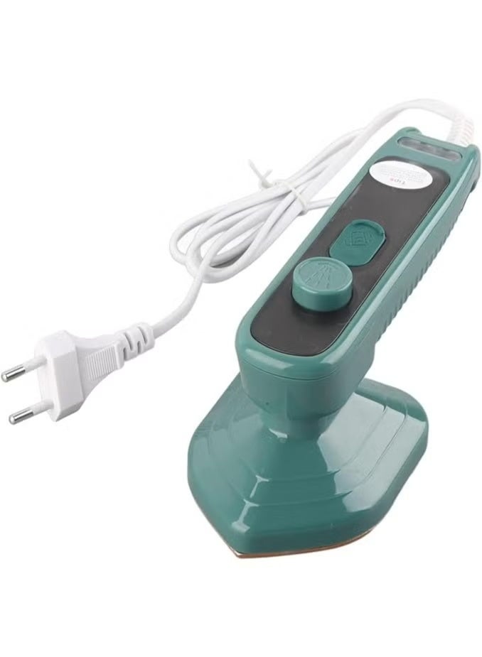 30W Mini Handheld Steam Iron Lightweight Portable with Fast Heating for Travel, Home or Office Includes Handheld Measuring Cup for Clothes and Hanging Ironing (Green) - Image 4
