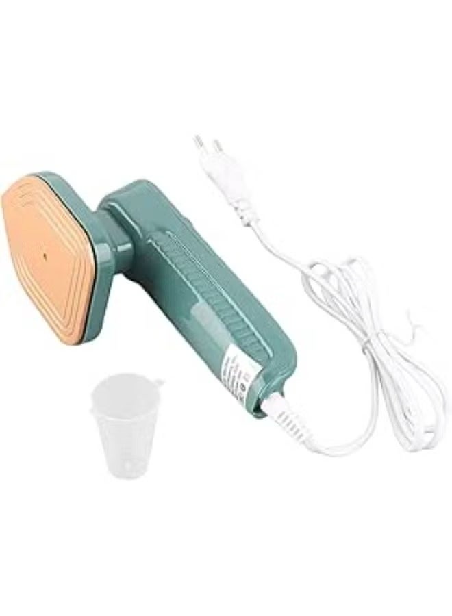 30W Mini Handheld Steam Iron Lightweight Portable with Fast Heating for Travel, Home or Office Includes Handheld Measuring Cup for Clothes and Hanging Ironing (Green) - Image 5