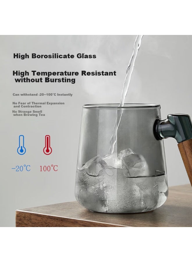 Tomimitsu Fuguang Tea Infuser Cup, Tea-water Separation, High Borosilicate Glass Cup, Office Tea Drinking Cup, Men's Flower Tea Cup, 500ml - Image 2