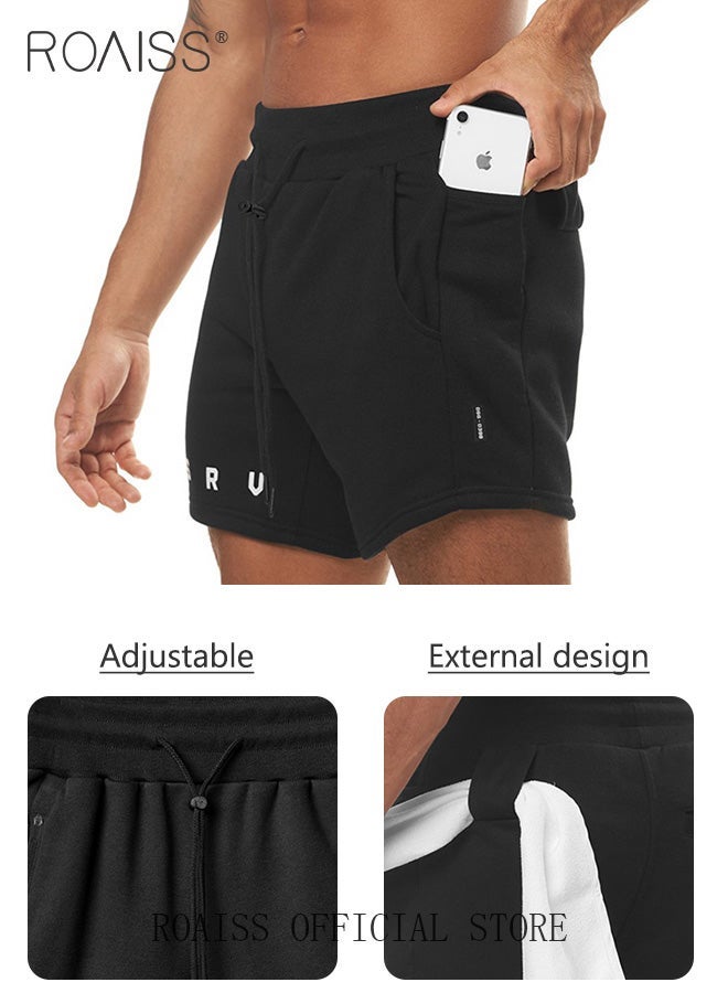 roaiss Men Functional Sports Fitness Pants Skin Friendly Fabric Breathable Wear Resistant Quick Drying Material Men Training Pants Loose Fit - Image 2