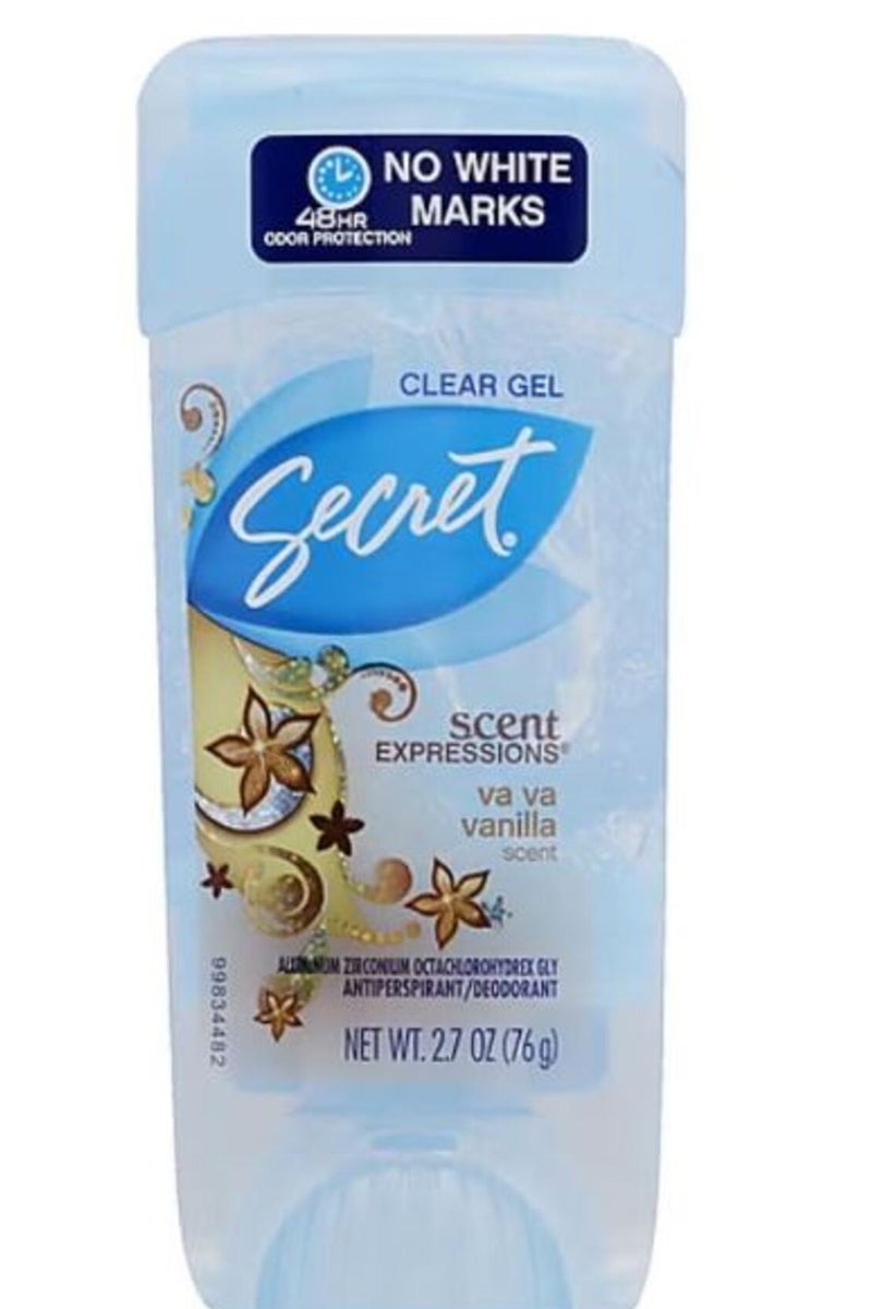 Secret Scent Expressions Va Va Vanilla Scent Clear Gel Antiperspirant Deodorant 76g