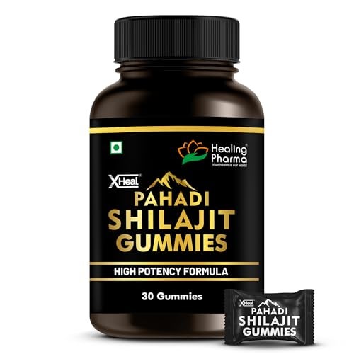 Healing Pharma -XHeal Pahadi Shilajit/Shilajeet Gummies For Man with Ashwagandha, Gokhshura & Safed Musali | 75% Fulvic Acid | No Added Sugar | Natural Tamarind Flavour | Boost Energy, Stamina & Performance | 30 Gummies Pack - Image 1