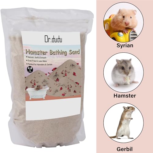 DR.DUDU Hamster Bath Sand, 2.8lb Dust Free Desert Sand or Potty Litter Sand for Hamster Chinchillas Gerbil Syrian Mice Small Animals (Beige, Flower Smell) - Image 3