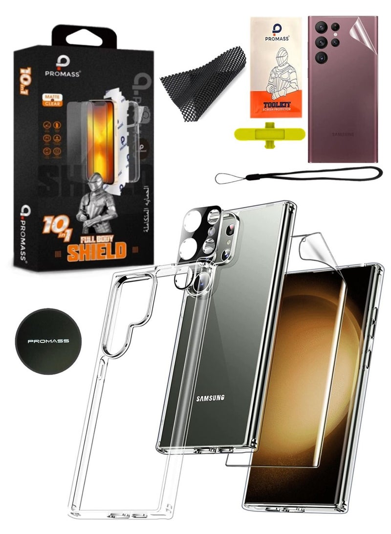 Promass 10-in-1 Full Body  Shield Protection Package for Samsung Galaxy S23 Ultra 5G 2023 - Image 1