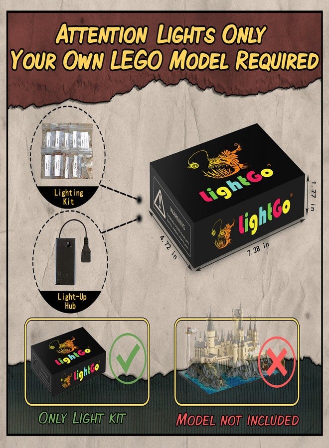 LightGo LED Lighting Kit Designed for Harry Potter Compatible with Lego Hogwarts Castle 76419 Building Set - Not Include Model（Remote Version） - Image 2