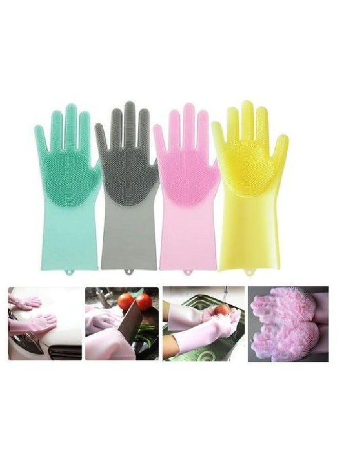 Magic Silicone Dish Washing Gloves - Image 3