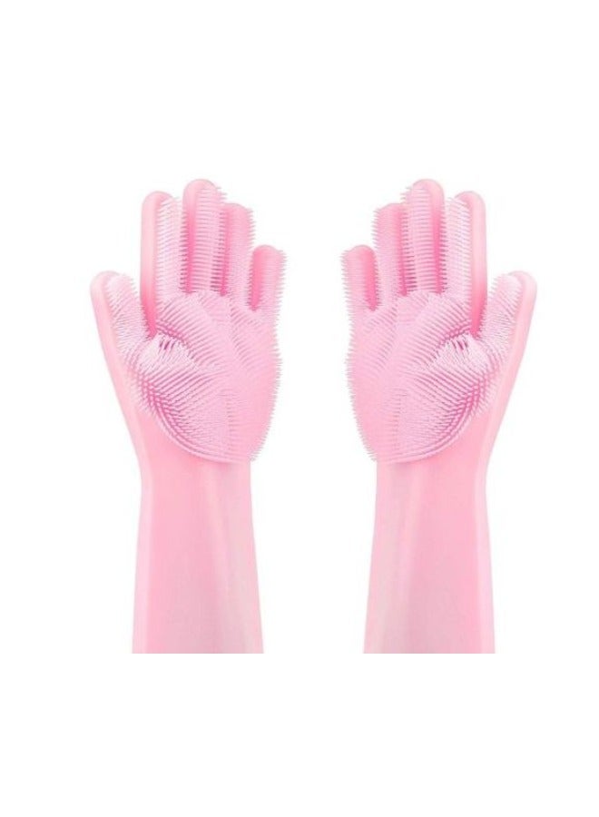 Magic Silicone Dish Washing Gloves - Image 1