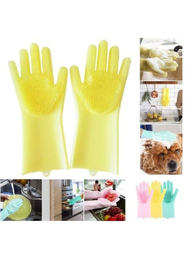 Magic Silicone Dish Washing Gloves - Image 4