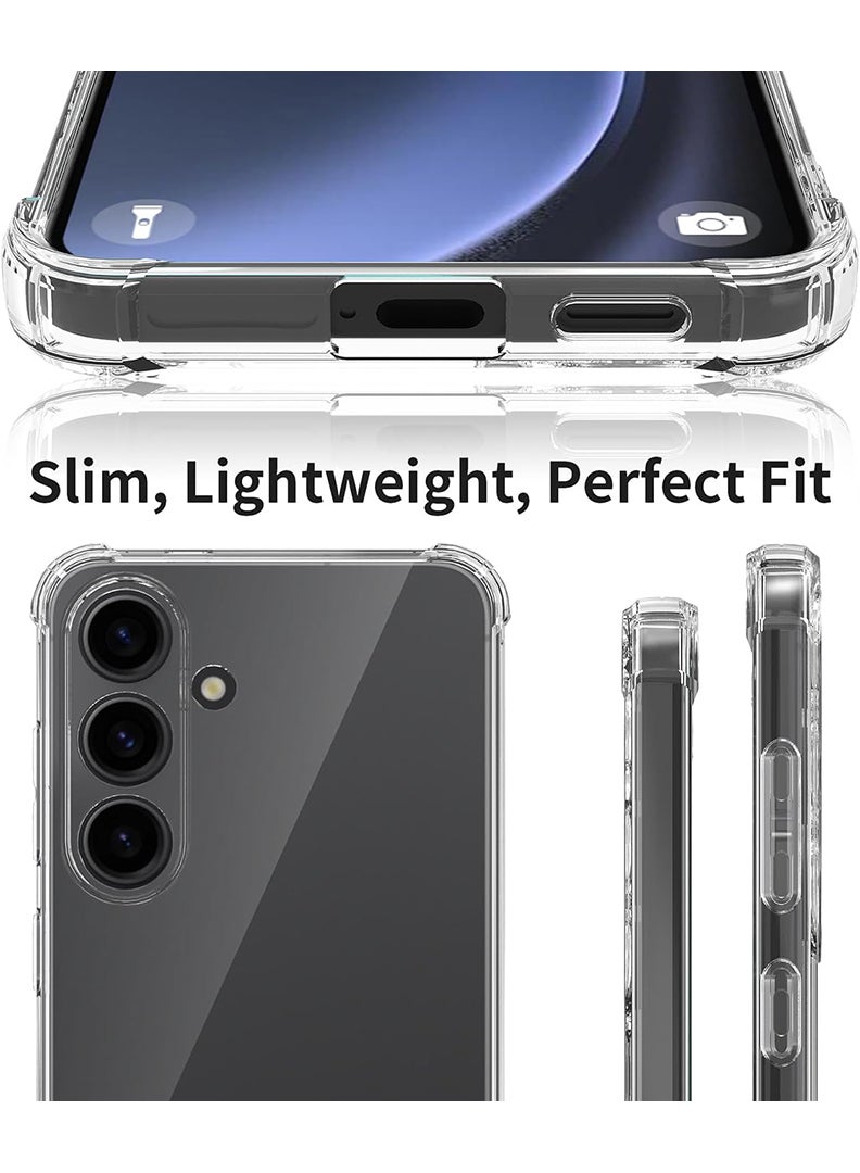 Samsung Galaxy A54 Clear Case, Shock-Absorption TPU Cell Phone Cover with Reinforced Corners, Soft Flexible & Crystal Clear Protective Bumper Case