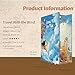 Tonecheer DIY Book Nook Kit for Adults3D Wooden Puzzle Bookend Bookshelf Insert Library Decor Booknook Miniature House Kit with Body Motion Sensor LED Light Travel with The Wind - Image 4
