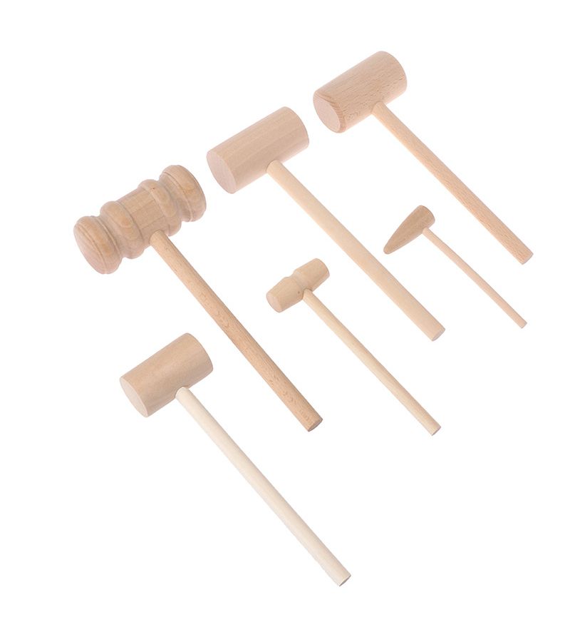 Leather And Wooden Hammer Toy For Crab Lobster Striking Model A4 - Image 1