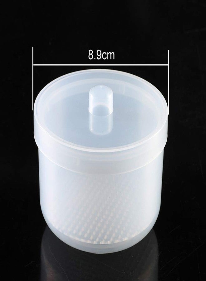 lasenersm 1 Piece Nail Art Tool Cleaning Cup Nail Art Tool Sterilizer Cup Nail Tools Cleaning Tray Box Container Net Basket Case Manicure Tools Jar Soak Box for Nail Art Accessories, Transparent - Image 3