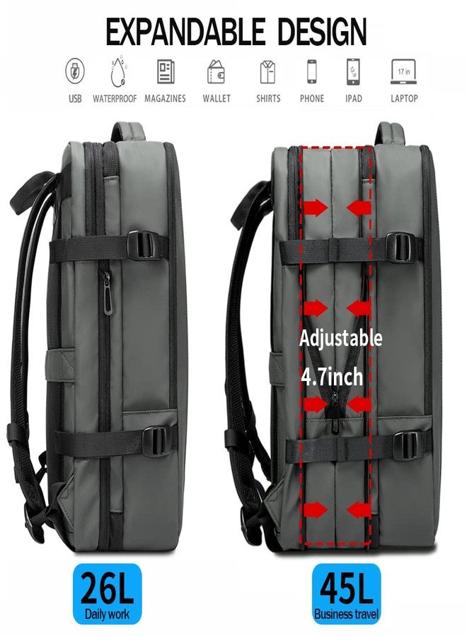 BANGE Titan Ultrafit 5.6-inch Laptop Bag Backpack for Men and Women 45L Outdoor and Camping 3in1 Office Bag,Travelling,Backpack - Gray - Image 4