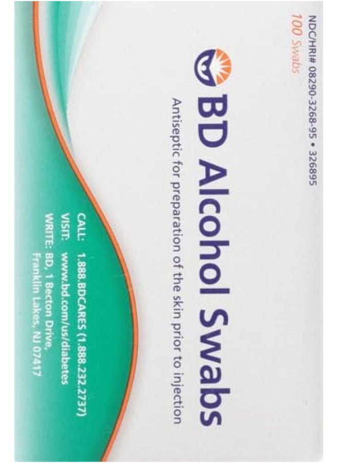 BD BD  Swabs 100 Each White  - Image 4