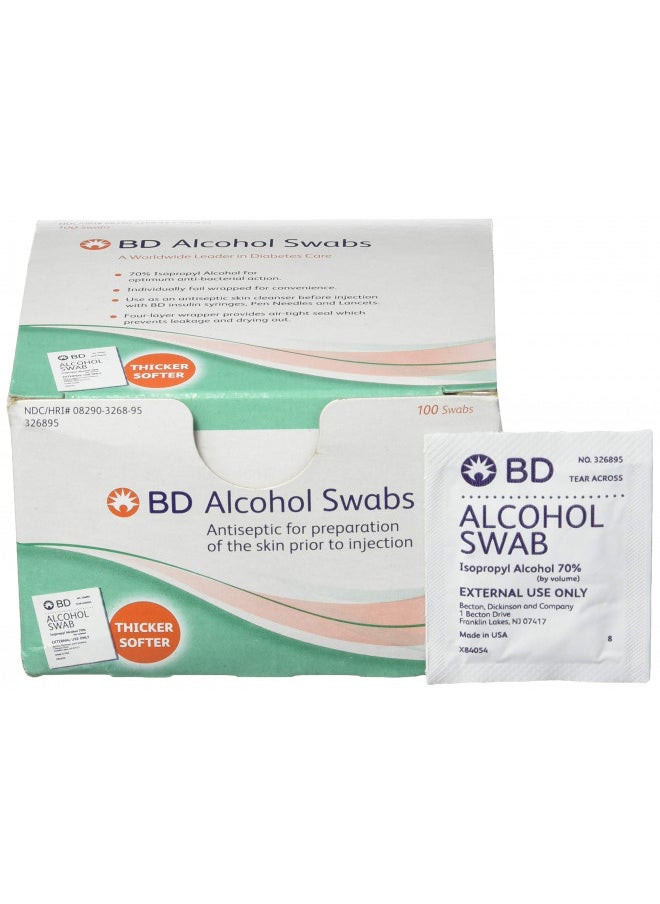 BD BD  Swabs 100 Each White  - Image 3