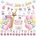 JUYRLE Sweet Sassy And Seven Birthday Decorations 7th Birthday Decorations For Girls With Donut Banner Sweet Cake Topper 7th Foil Balloon For 7th Donut Themed Party Decor Sweet Seven Party Supplies - Image 3