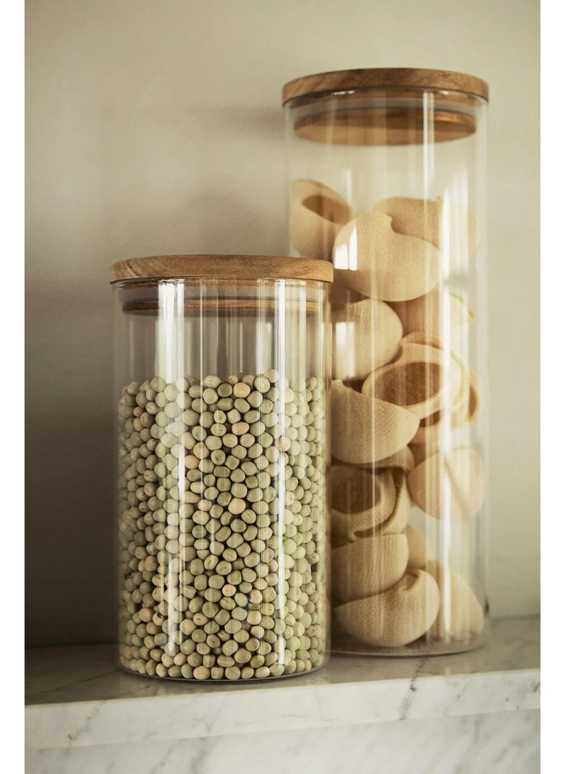 H&M Glass jar with lid