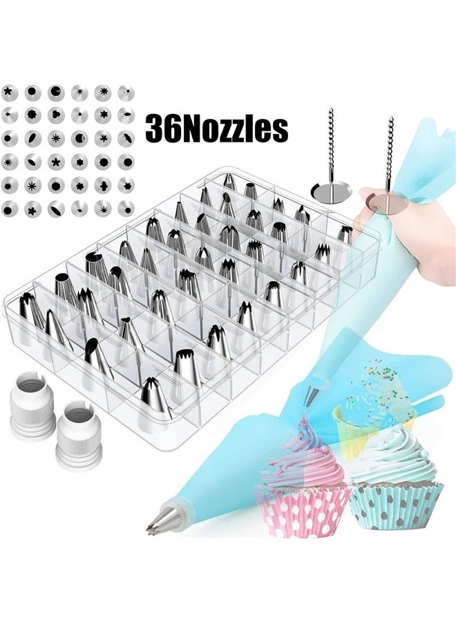 42 PCS Cake Decorating Kit Tools Bags, Icing Decoration Kit, Piping Nozzle+Pastry Bags (42Pcs - Cake Decorating Kit)  - Image 2