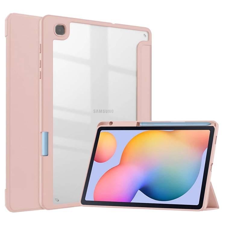DGG Pink Samsung Tab Clear Back Case Compatible with Multiple Samsung Tab Models with Protective Cover Stand Function and Daily Tablet Carry - Image 1