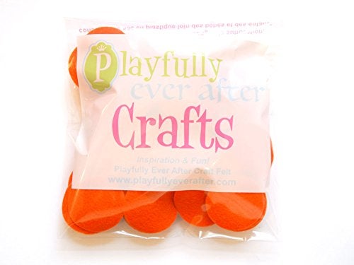 Playfully Ever After Orange Craft Felt Circles (1.5 Inch - 94pc) - Image 3