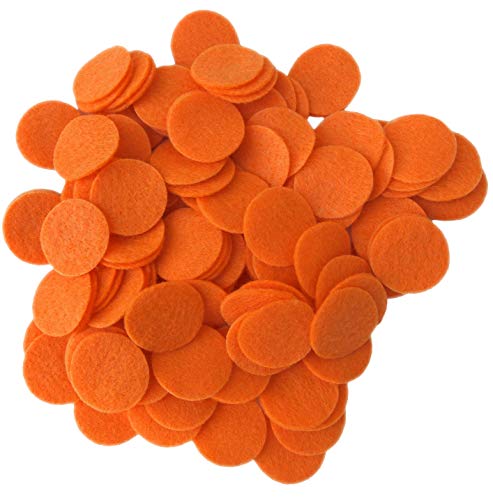 Playfully Ever After Orange Craft Felt Circles (1.5 Inch - 94pc) - Image 1