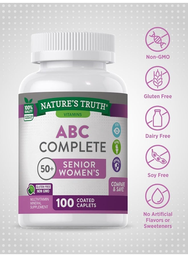 natures truth أقراص متعددة الفيتامينات للنساء 50+ من ABC كاملة - Image 3