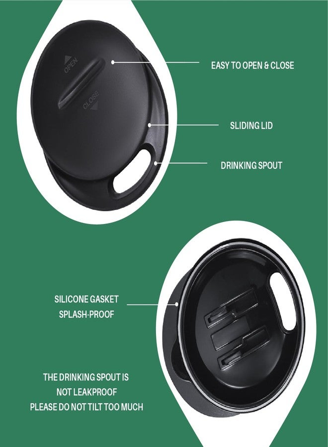 Ideus 16 oz (470 ml) Insulated Coffee Mug with Handle and Lid, Double Wall Stainless Steel Vacuum Thermal Coffee Mug, Travel Coffee Cup Thermal Cup for Home and Office (Green Zebra) - Image 4