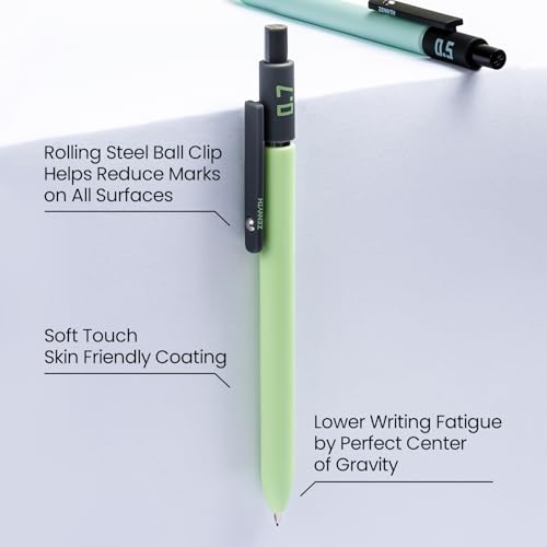 Ddaowanx Mechanical Pencil Set, 6PCS Art Mechanical Pencils 0.5 & 0.7mm with 4 Boxes HB Leads, 2PCS Erasers and 10PCS Eraser Refills, Gifts for Teen Girls, School Supplies (6PCS 0.5 + 0.7 mm) - Image 2