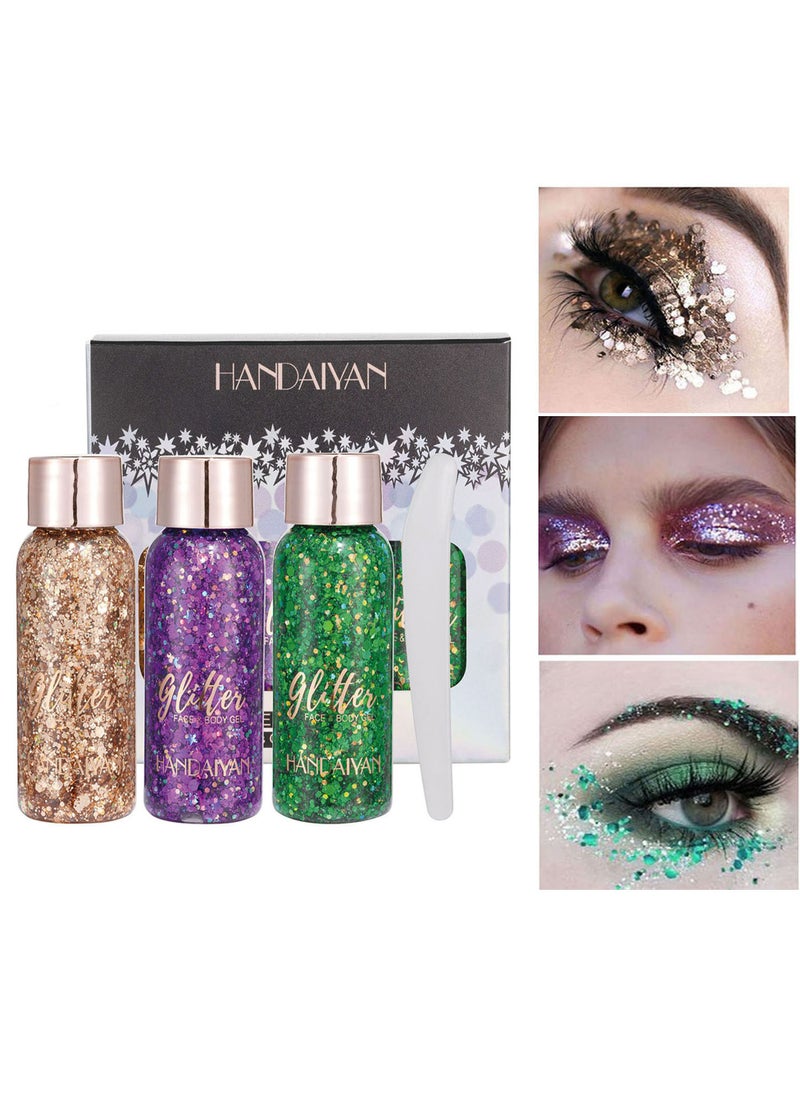 Handaiyan - 3 Piece Face & Body Gel Teras Glitter Body Gel A - Image 1