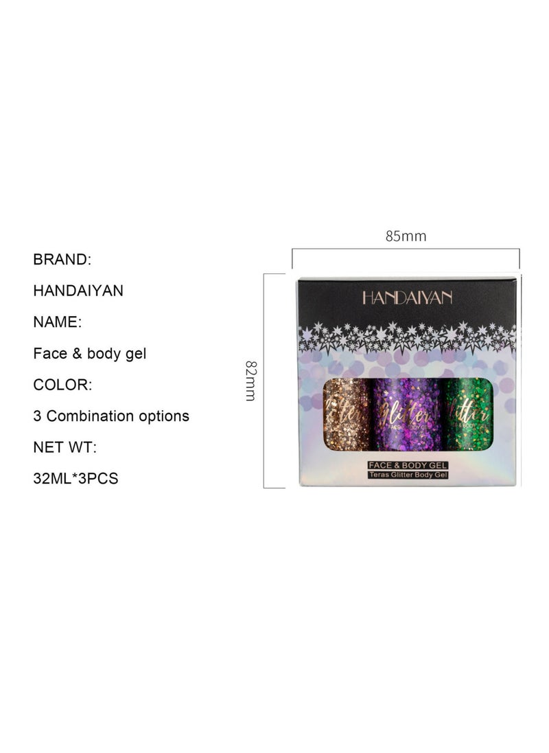 Handaiyan - 3 Piece Face & Body Gel Teras Glitter Body Gel A - Image 1