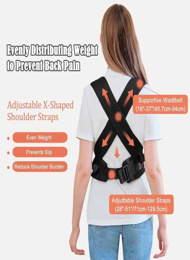 IULONEE Baby Carrier Wrap Ergonomic Baby Strap Carrier Front & Back Backpack Carry Adjustable Infant Toddlers Carrier Sling for Newborn Black - Image 4
